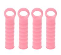 GOOHOCHY 4 Pièces Manchon D'extrémité du Manche de Balai, Poignée de Rechange pour Manche à Balai, Plastique, Rose, 22mm, Résistant la Rouille, Facile à Nettoyer, pour Écoles et Bureaux