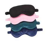 GOOHOCHY 4 Pièces Masque De Sommeil Masque Sous Les Yeux Couverture Masques Pour Les Yeux Nuit Satin Patchs Sous Les Yeux Dormir Correctifs Blocage Black-out Profilé Soie