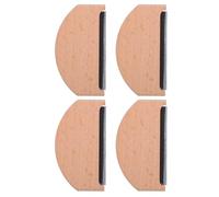 GOOHOCHY 4 Pièces Peigne Anti-Peluches en Bois Naturel 4 Pièces - Rasoir Anti-Bouloches Portable pour Pulls en Laine, Tricots et Écharpes - Entretien des Vêtements Délicats, pour Voyage et