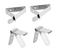 GOOHOCHY 4 Pièces Pince Thermomètre Acier Inoxydable Support Clip Portable pour de Température Fixation Stable pour Grill Four Bbq Fours à Café et Poêle à Huile Lot