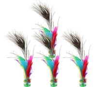 GOOHOCHY 4 pièces Shuttlecock Kick Toy Lightweight Feathered Jianzi for and Adults Coordination Game