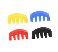 GOOHOCHY 4 Pièces Sourdine pour Violon Caoutchouc Accessoires Pratiques pour Pratique de Violon de Volume Couleurs Jaune Noir Rouge Bleu