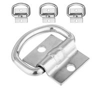 GOOHOCHY 4pcs Anneaux D'arrimage Robustes en Fer Galvanisé pour Plateau de Camion, Points D'ancrage Solides, Utilisation Longue Durée pour Transport et Entreposage