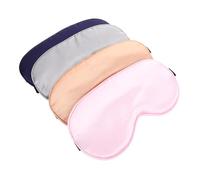 GOOHOCHY 4pièces De Sommeil Soie Imitation Cache-yeux Satin Léger Et Occultant Confort Optimal Pour Sommeil Réparateur Couleurs Aléatoires