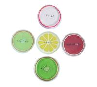 GOOHOCHY 5 pièces Mini Ice Cooling Pads for Hot Summer Days Portable Outdoor Travel Bags with Fruit Design Soft and Compact Ice Mats for Skin Compress and Food Preservation