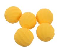 GOOHOCHY 5 Pièces Pot de Gloss à Lèvres Rechargeable Sphérique Jaune en Plastique, Forme Ronde Élégante, Distribution Facile et Remplissage Direct, pour Maquillage et Voyage