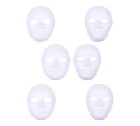 GOOHOCHY 6 Masques en Papier Blanc Vierges Soi-même pour Garçon et Filles, Faciles à Colorier, pour Activités Scolaires et Festivals de Balles