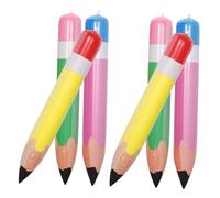 GOOHOCHY 6 Pièces Crayon Gonflable Lot de Crayons Jumbo Colorés Décoration Suspendue pour Rentrée Scolaire Fête Anniversaire Photo Prop pour Salle de Classe