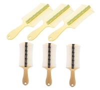 GOOHOCHY 6 pièces Peigne Pelliculaire Double Face avec Dents Fines Manche Ergonomique Confortable pour Adultes Garçon Fille Chiens et Chats Plastique Épais Vert et Noir