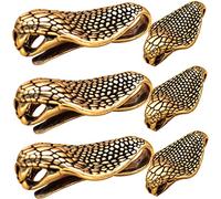 GOOHOCHY 6 Pièces Pendentifs Forme de Serpent Laiton pour Fabrication de Bijoux Diy Charms pour Porte Clés Décoration Chic et Rétro