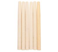 GOOHOCHY 6pcs Manches de Houe en Bois Beige pour Outils de Jardinage Prise Confortable et Remplacement Facile, Manches 38cm pour Marteau et Pelle