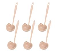 GOOHOCHY 6pièces Louche Passoire avec Manche Long Ergonomique Cuillère Filtrante Résistante Chaleur pour Égoutter Soupes Pâtes Cuisine Polyvalente