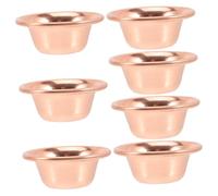 GOOHOCHY 7 pièces Bol Tibétain Offrande Laiton Coupe Rituelle Bouddhiste Décorative pour Méditation et Cérémonie Résistante et Portable