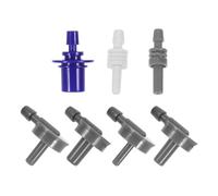 GOOHOCHY 7 Pièces Lot de 7 Connecteurs Universels pour Tensiomètre - Adaptateurs ABS de Rechange en Plusieurs Tailles 4,6Mm Blanc 4Mm Coudé 5Mm Gris 6Mm Coudé 11Mm Droit - Accessoires de