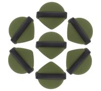 GOOHOCHY 7 pièces Puff à Poudre Double Face Éponge Maquillage Douce pour Poudre Sèche et Humide Application Crème Teint Visage Vert Matcha