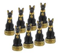 GOOHOCHY 8 pièces Sculptures Miniatures Chat Égyptien Résine Décor Micro Jardin Kitten Statues Adorables pour Paysages DIY Intérieur Extérieur