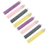 GOOHOCHY 8 Pièces Stylo Pointilleur Nail Art à Cinq Pétales, Double Embout, | Manche Pailleté, Pointe Fine et Bille Large, Tracé Précis, Pose de Décorations, Usage Salon ou DIY