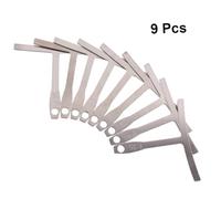 GOOHOCHY 9 pièces Jauge T Acier Inoxydable pour Guitare Acoustique et Électrique Réglette de Mesure de Rayon de Manche et Touche Outil Compact de Réglage Arc et Tension des Cordes