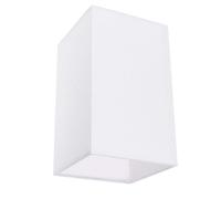 GOOHOCHY Abat-jour Style Simple Blanc E27 Carré en Tissu et Fer pour Lampe de Plafond ou Lampe à Poser pour Chambre et Salon