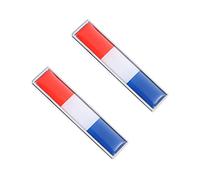 GOOHOCHY Autocollant Lot de 2pcs Drapeau de France en Alliage de Zinc Léger et Résistant pour Décoration Automobile Unique et Personnalisée