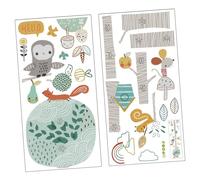 GOOHOCHY Autocollant Mural Toise pour Chambre D'garçon et Filles Animaux Jungle en Pvc, Design Créatif Coloré, Pratique pour Mesurer la Croissance des Garçon et Filles