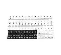 GOOHOCHY Autocollants pour Piano 37/49/54/61/88 Touches Stickers Notes Musique Piano Étiquettes Autocollantes Noires Transparentes Amovibles Apprentissage Clavier Débutants