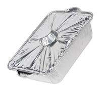 GOOHOCHY Barquette Aluminium avec Couvercle pour Cuisson Poêle Aluminium Léger Multifonction pour Camping Barbecue Rôtissage Poissons et Viandes Alimentaire Pratique
