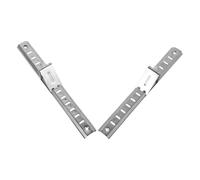 GOOHOCHY Barres de Support D'étagère pour Réfrigérateur en Acier Inoxydable Argenté, 2 Pièces, Installation Facile, Usage Polyvalent Cuisine et Congélateur