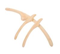 GOOHOCHY Bâton de Massage Manuel Sculptant en Bois Naturel Kit de 3 Outils Gua Sha pour Massage Visage et Corps, Stimulation Points D'acupuncture, Relaxation Musculaire, Usage à Domicile