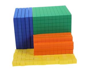 GOOHOCHY Blocs de Base Dix en Mousse Eva pour Apprentissage Mathématique des Garçon et Filles, Système à Quatre Niveaux, pour Calcul et Enseignement des Décimales la Maison