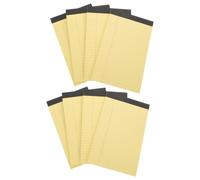 GOOHOCHY Blocs-notes juridiques détachables à papier ligné large, 8 carnets, 50 feuilles par carnet, bloc-notes portable pour planning et organisation quotidienne, agenda scolaire et
