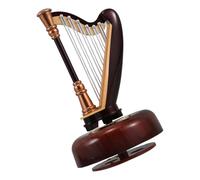 GOOHOCHY Boîte à Musique Harpe Compacte en Bois Instrument de Musique Miniature 8 Tons Ornement Décoratif pour Maison et Bureau Présent Anniversaire Mariage Remises de Diplômes