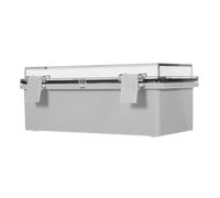 GOOHOCHY Boîte de Jonction Extérieure Étanche Installation Rapide, 19,9x9,9cm Boîtier de Prise Étanche Extérieur, Plastique, Couvercle Rabattable pour Éclairage de Jardin et Chantiers
