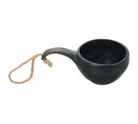 GOOHOCHY Bol Vintage en Céramique Noire avec Poignée, Plat Polyvalent pour Camping Extérieur et Réunions, Design Japonerie Rustique Unique, pour Servir Soupes et Snacks