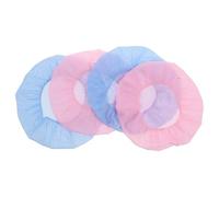 GOOHOCHY Bonnets de Nuit en Filet Respirants Lot de 4, 2 Bleu Clair 2 Rose, Maille Douce Ajustable et Lavable, Protection Cheveux Bouclés, Usage Femme et Fille, Sommeil Confortable