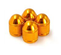 GOOHOCHY Bouchons de Valve de Pneu en Alliage D'aluminium Solide, Faciles à Installer, Protège Les Cœurs, 4 Pièces, Couleur Or, pour Pneus de Camionnettes et Camions