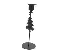 GOOHOCHY Bougeoir Sapin de Noël Noir Métal Support Bougie Rustique Farmhouse Centre de Table et Décoration Festive pour Cheminée et Dîner de Fête
