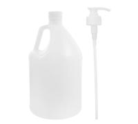 GOOHOCHY Bouteille huile flacon pompe vide 4L blanc en plastique HDPE, avec couvercle, pour rangement bouteille eau, camping et outdoor