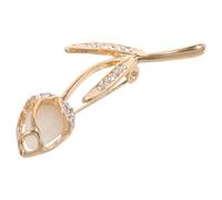 GOOHOCHY Broche fleur de tulipe en alliage de zinc or, épingle décorative stylée pour femmes, accessoire pour costume lors des fêtes et réveillons