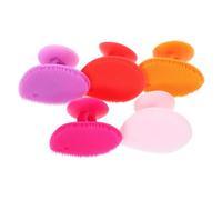 GOOHOCHY Brosse de Bain pour Bébé en Silicone 5Pcs Shampoing Doux de Cœur Massage Érgonomique Nettoyage du Visage Multi-Usages Convient aux Garçon et Filles Antibactérienne Design Pratique