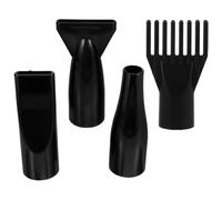 GOOHOCHY Buse de concentration sèche-cheveux 4 pièces en ABS, embout peigne noir pour chiens, séchage pratique et coiffage des poils