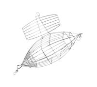 GOOHOCHY Cage à Appâts de Pêche en Acier Inoxydable XL 205 X 67 CM Panier à Leurres d'olive Piège à Appâts pour Éperlan Anguille et Crustacés Matériel de Pêche Robuste et Portable