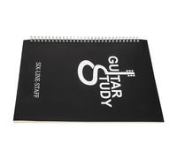 GOOHOCHY Cahier de Tablature pour Guitare Noir A4 Pages Détachables et Design en Spirale, Résistant à L'usure, Léger et Portable pour Débutants et Musiciens