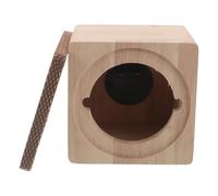 GOOHOCHY Caisson Audio Voiture en Bois pour Subwoofer 4 Pouces, Net | Bois et Plastique, Finition Beige Classique, Usage pour Camion et Installation DIY, Mesh Antipoussière Inclus