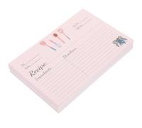 GOOHOCHY Cartes de Recettes Alimentaires Pratiques en Papier Beige, 50 Pcs, pour Écrire et Enregistrer Méthodes Cuisine, Maison Salle D'étude