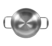 GOOHOCHY Casserole Coréenne en Acier Inoxydable 18cm pour Ramen avec Double Poignée, Compatible Tous Feux, Chauffage Rapide, Cuisine Maison et Camping