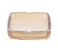 GOOHOCHY Cendrier en Verre Carré Moderne Grosse Capacité et Base Sécurisée, pour Table Lors D'événements ou Usage Intérieur Extérieur