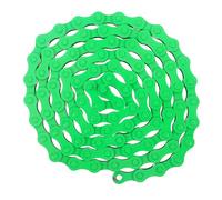 GOOHOCHY Chaîne de Vélo Monovitesse en Acier Colorée Verte, Chaîne de Rechange pour Vtt Résistante à L'usure Maillons Détachables, Accessoire Cyclisme pour Route et Tout-terrain