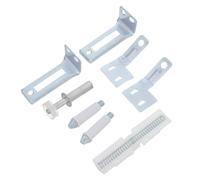 GOOHOCHY Charnières Métalliques pour Portes Pliantes Double, Pivot en Fer Argenté, Kit Complet avec Vis 7/16 et Roue de Guidage, pour Espaces Commerciaux et Entrées, Fonctionnement Fluide