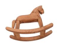 GOOHOCHY Cheval à Bascule Bois Décoratif Centre Table Statuette Cheval à Peindre Soi-même Ornement Table Bureau Chambre